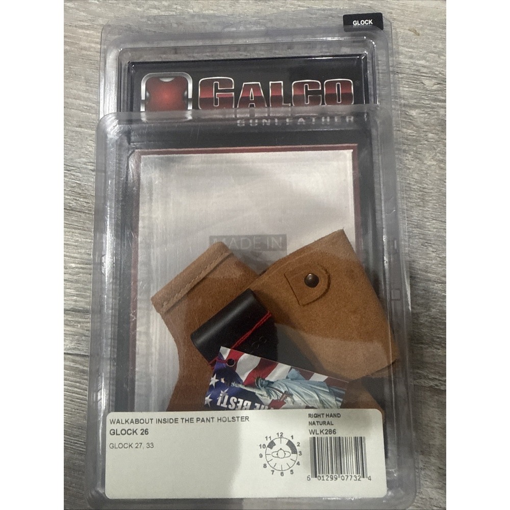 GALCO Walkabout Inside the Pant Holster for Glock 26,27,33 Right Hand Tan WLK286